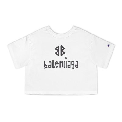 Balenciaga Bb Logo Luxury Champion Lady Crop-Top T-Shirt CTB2440