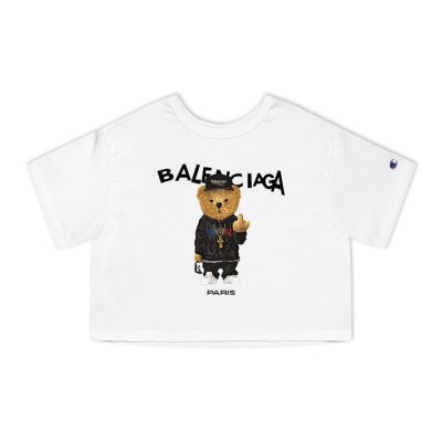 Balenciaga Paris Teddy Bear Champion Lady Crop-Top T-Shirt CTB2446