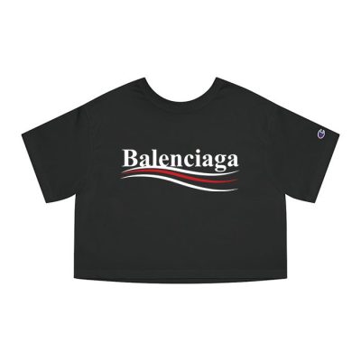 Balenciaga Political Campaign Champion Lady Crop-Top T-Shirt CTB2418