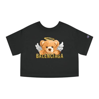 Balenciaga Teddy Bear Luxury Champion Lady Crop-Top T-Shirt CTB2444