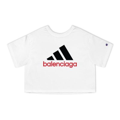 Balenciaga X Adidas Logo Champion Lady Crop-Top T-Shirt CTB2432