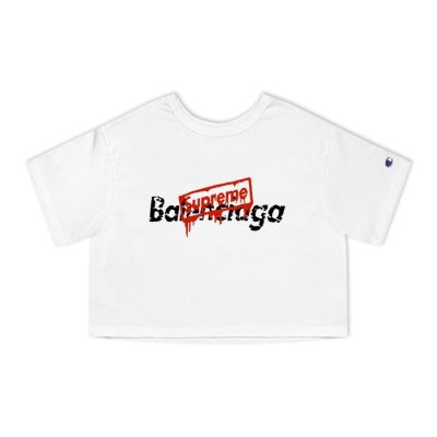 Balenciaga X Supreme Logo Champion Lady Crop-Top T-Shirt CTB2439