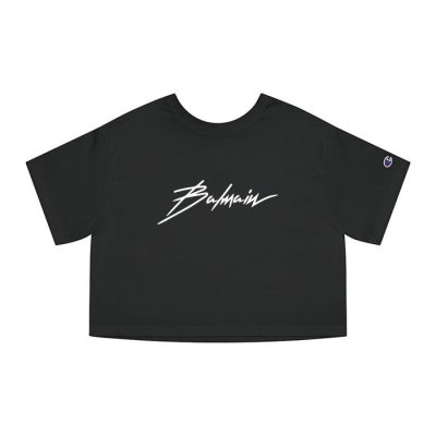 Balmain Logo Luxury Champion Lady Crop-Top T-Shirt CTB2837