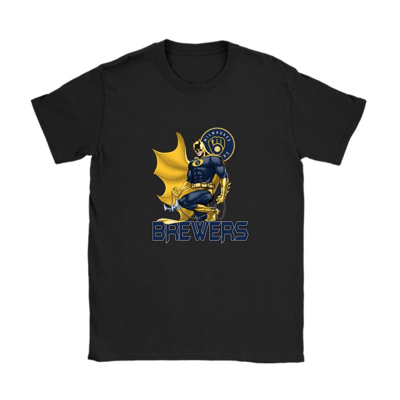 Batman MLB Milwaukee Brewers Unisex T-Shirt Cotton Tee TAT12241