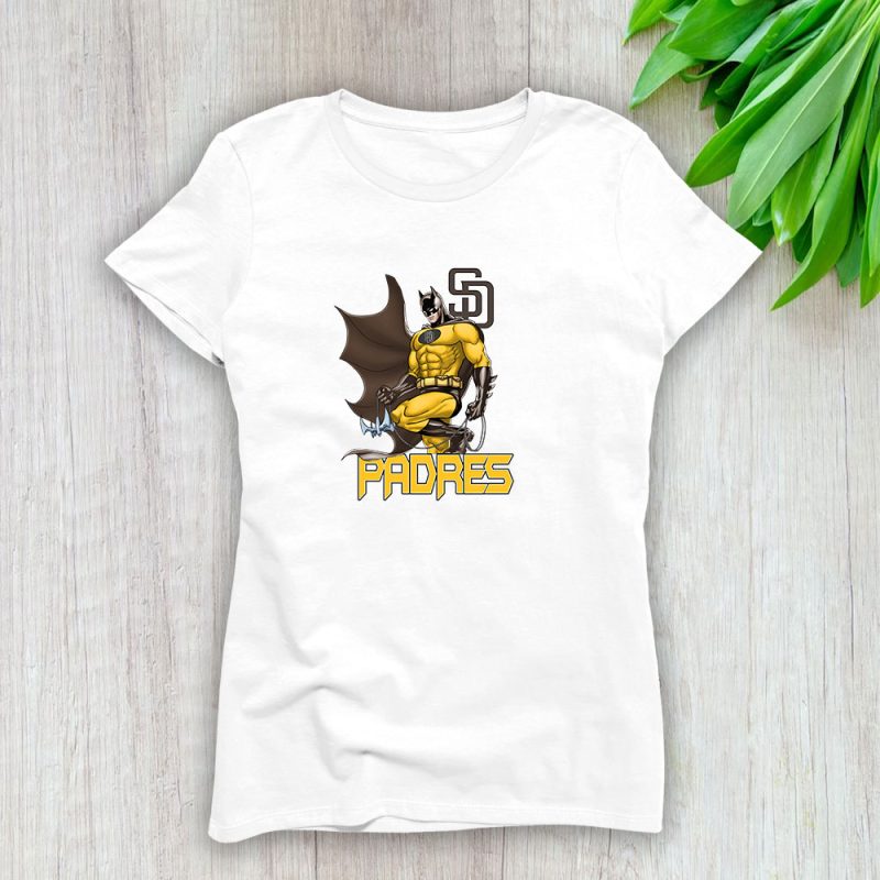 Batman MLB San Diego Padres Lady T-Shirt Women Tee LTL12286