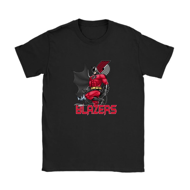 Batman NBA Portland Trail Blazers Unisex T-Shirt Cotton Tee TAT12268