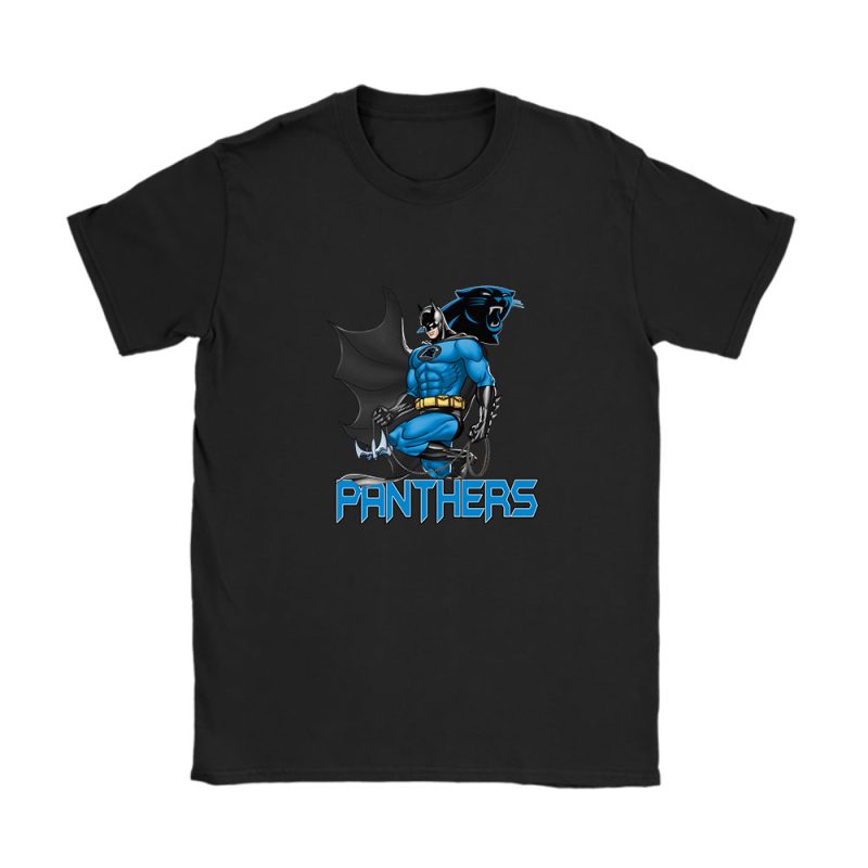 Batman NFL Carolina Panthers Unisex T-Shirt Cotton Tee TAT12208