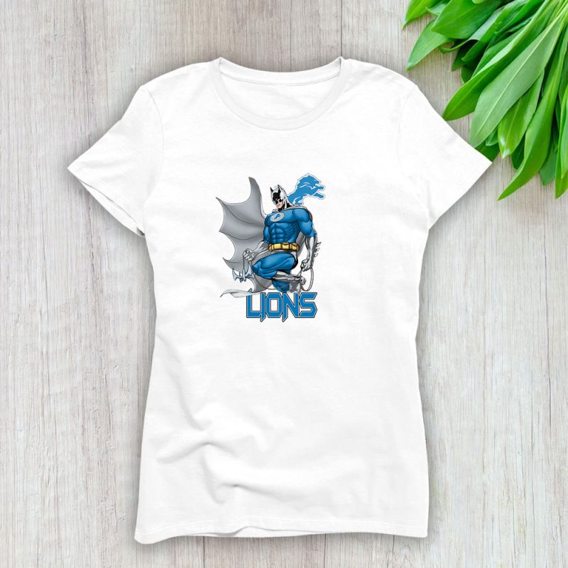 Batman NFL Detroit Lions Lady T-Shirt Women Tee LTL12213