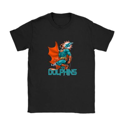 Batman NFL Miami Dolphins Unisex T-Shirt Cotton Tee TAT12244