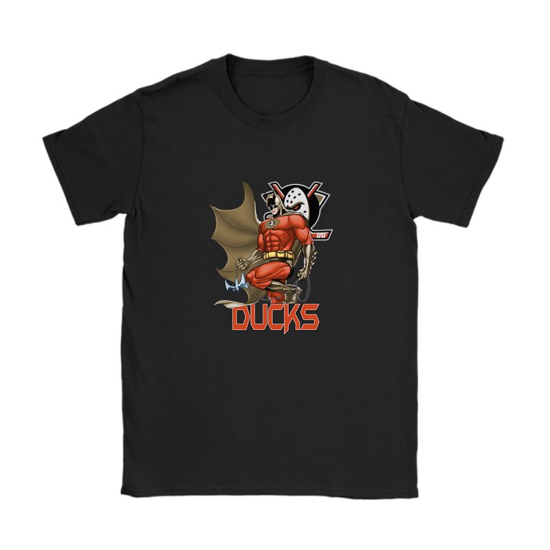 Batman NHL Anaheim Ducks Unisex T-Shirt Cotton Tee TAT12184