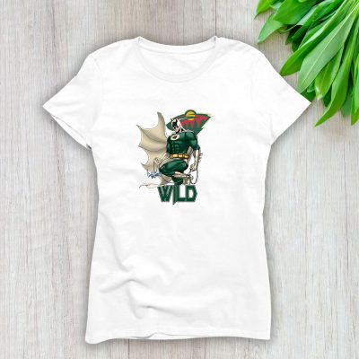 Batman NHL Minnesota Wild Lady T-Shirt Women Tee LTL12251