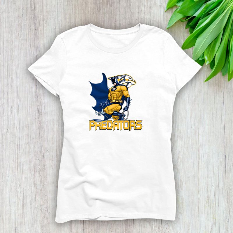 Batman NHL Nashville Predators Lady T-Shirt Women Tee LTL12260