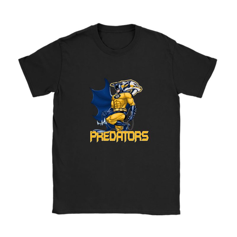 Batman NHL Nashville Predators Unisex T-Shirt Cotton Tee TAT12260