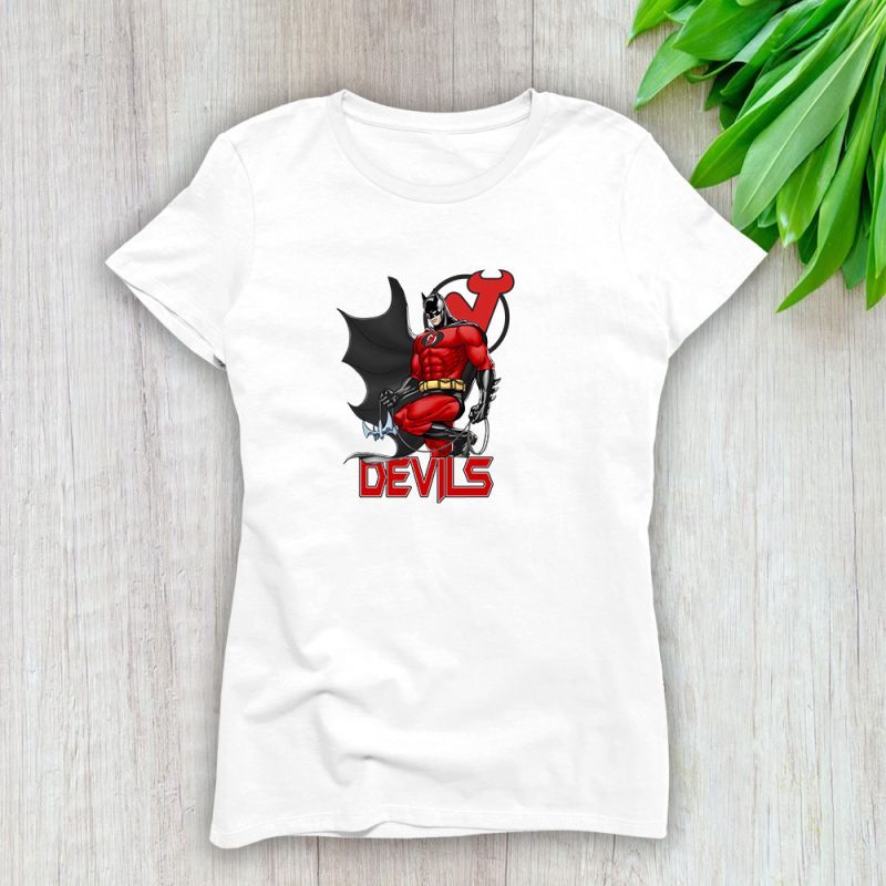 Batman NHL New Jersey Devils Lady T-Shirt Women Tee LTL12252