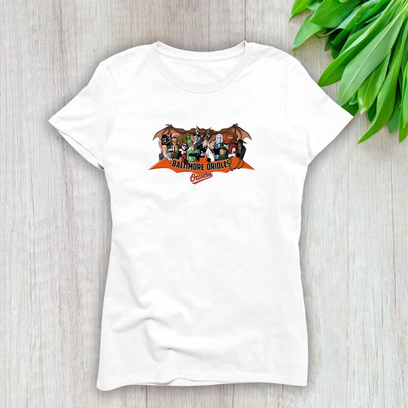 Batvillains MLB Baltimore Orioles Lady T-Shirt Women Tee LTL11432