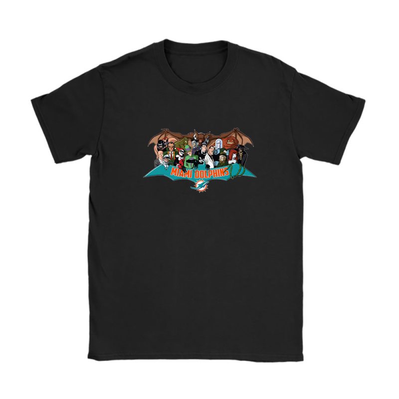 Batvillains NFL Miami Dolphins Unisex T-Shirt Cotton Tee TAT11483