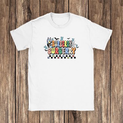 Bluey Happy Halloween Burberry Unisex T-Shirt Cotton Tee TAT9241