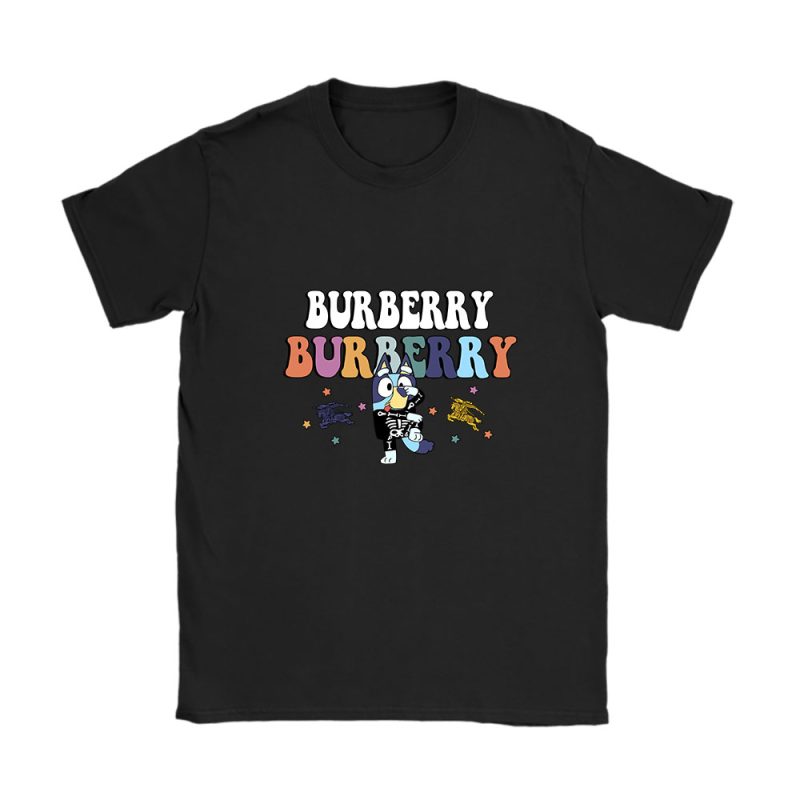 Bluey Happy Halloween Burberry Unisex T-Shirt Cotton Tee TAT9242