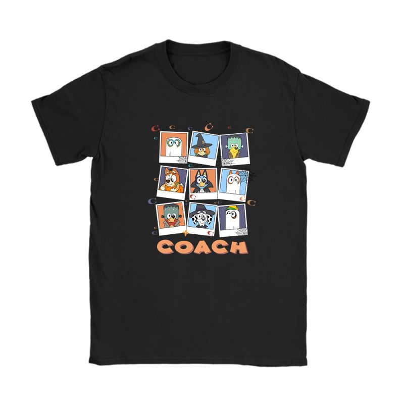 Bluey Happy Halloween Coach Unisex T-Shirt Cotton Tee TAT9244