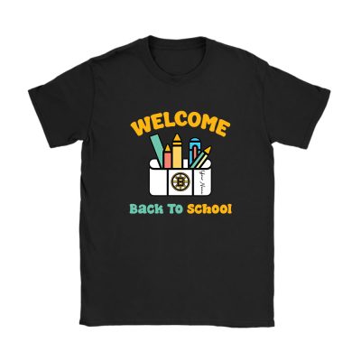 Boston Bruins X Welcome Back To School X Custom Name Unisex T-Shirt Cotton Tee TAT10691