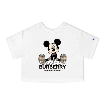 Burberry Mickey Mouse Champion Lady Crop-Top T-Shirt CTB2481