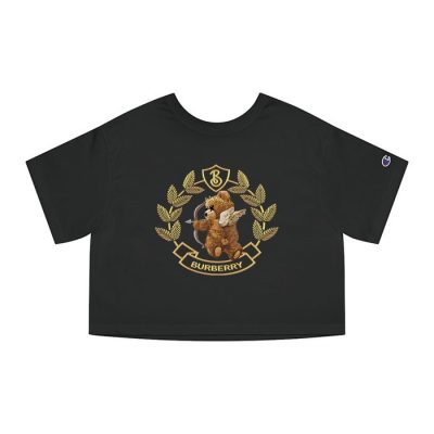 Burberry Teddy Bear Gold Luxury Champion Lady Crop-Top T-Shirt CTB2469