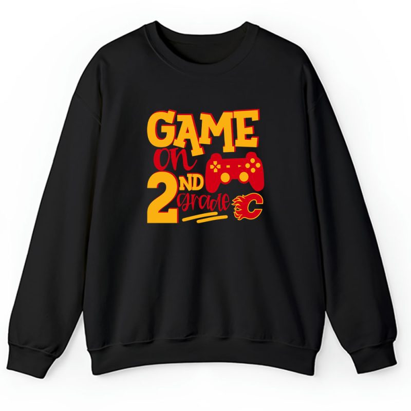 Calgary Flames X Game On X Schools Back X Custom Number Unisex Hoodie TAH10700