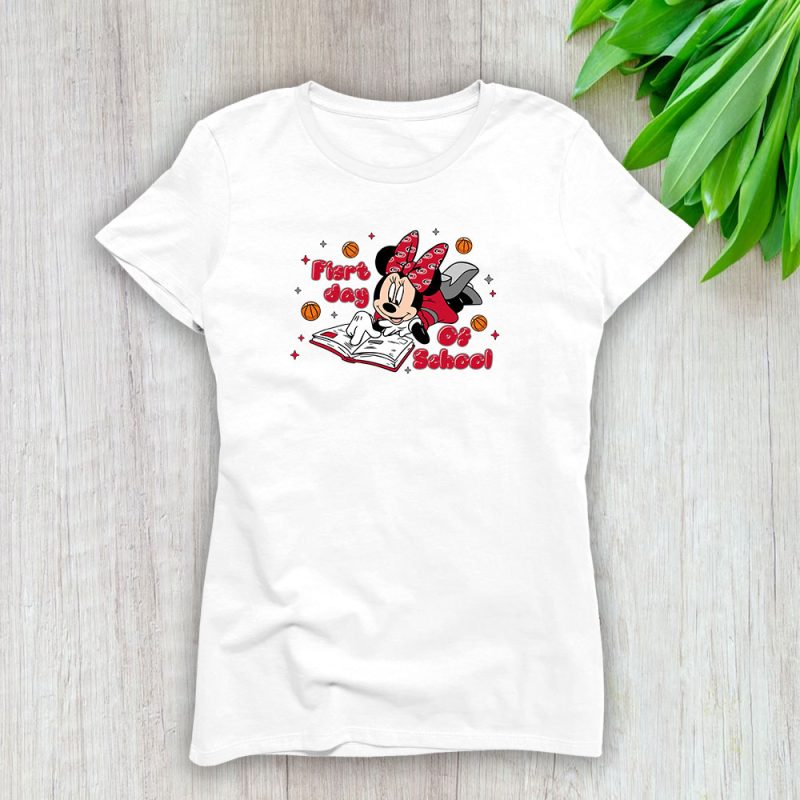 Carolina Hurricanes X Welcome Back To School Gift X Minnie Mouse Lady T-Shirt Women Tee LTL11233