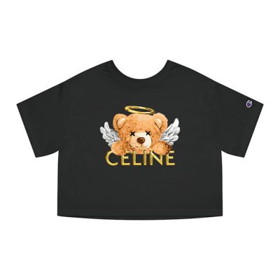 Celine Teddy Bear Luxury Champion Lady Crop-Top T-Shirt CTB2795