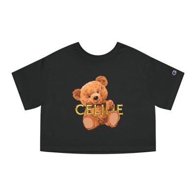 Celine Teddy Bear Luxury Champion Lady Crop-Top T-Shirt CTB2797