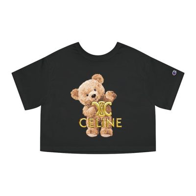 Celine Teddy Bear Luxury Champion Lady Crop-Top T-Shirt CTB2799