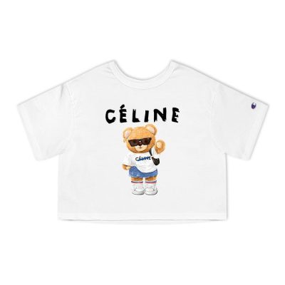 Celine Teddy Bear Luxury Champion Lady Crop-Top T-Shirt CTB2800