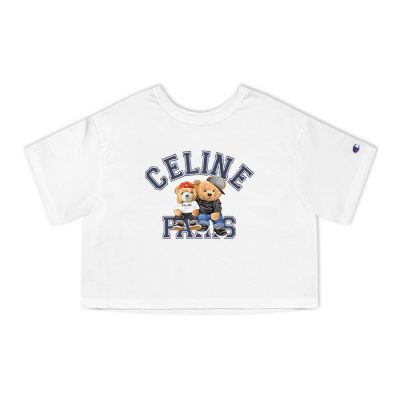 Celine Teddy Bear Luxury Champion Lady Crop-Top T-Shirt CTB2801