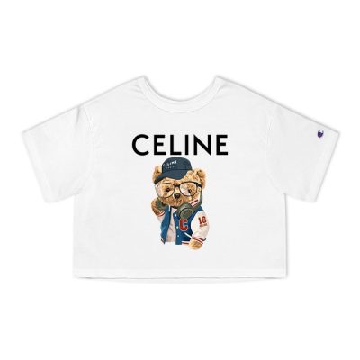 Celine Teddy Bear Luxury Champion Lady Crop-Top T-Shirt CTB2802