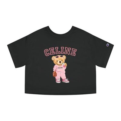 Celine Teddy Bear Luxury Champion Lady Crop-Top T-Shirt CTB2804