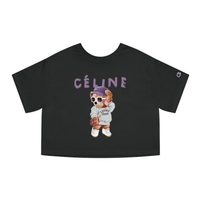 Celine Teddy Bear Luxury Champion Lady Crop-Top T-Shirt CTB2809