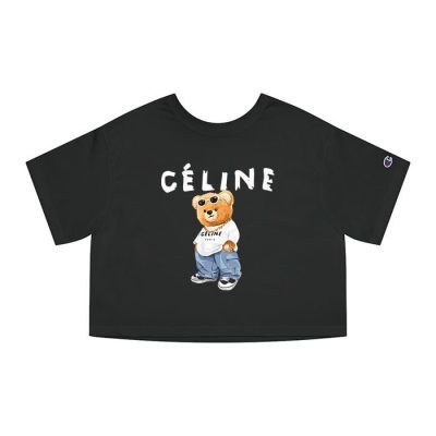 Celine Teddy Bear Luxury Champion Lady Crop-Top T-Shirt CTB2810