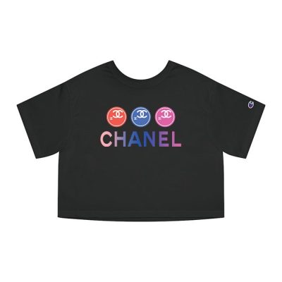 Chanel Colorful Logo Champion Lady Crop-Top T-Shirt CTB2639