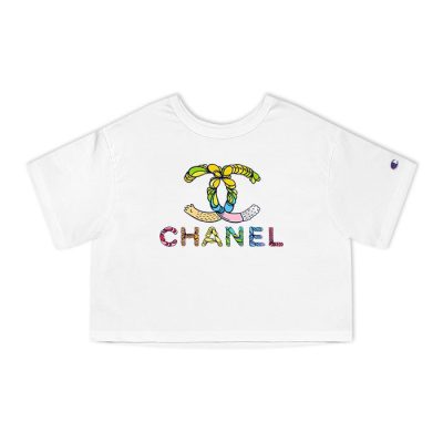 Chanel Colorful Logo Champion Lady Crop-Top T-Shirt CTB2641