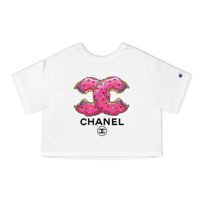 Chanel Doughnut Logo Champion Lady Crop-Top T-Shirt CTB2495