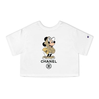 Chanel Mickey Mouse Champion Lady Crop-Top T-Shirt CTB2485