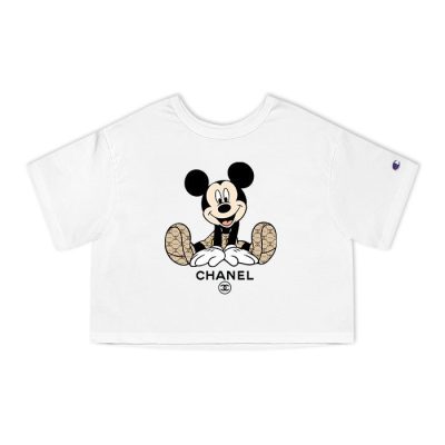 Chanel Mickey Mouse Champion Lady Crop-Top T-Shirt CTB2488