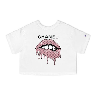 Chanel Mouth Logo Champion Lady Crop-Top T-Shirt CTB2644