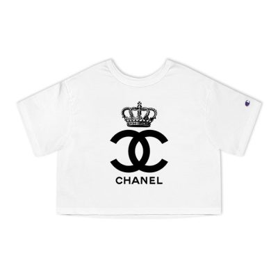 Chanel Queen Original Logo Champion Lady Crop-Top T-Shirt CTB2636