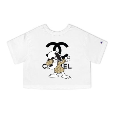 Chanel Snoopy Dabbing Champion Lady Crop-Top T-Shirt CTB2486