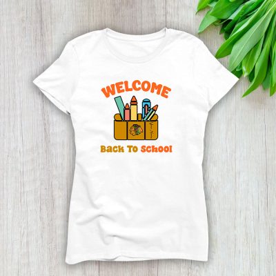 Chicago Blackhawks X Welcome Back To School X Custom Name Lady T-Shirt Women Tee LTL10697