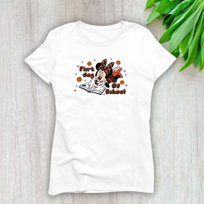 Cleveland Browns X Welcome Back To School Gift X Minnie Mouse Lady T-Shirt Women Tee LTL11146