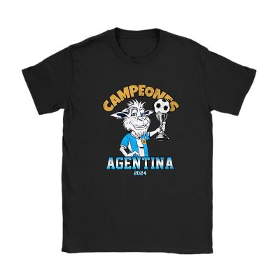 Copa America Usa 2024 X Argentina Winner X Campeones Unisex T-Shirt Cotton Tee TAT12577