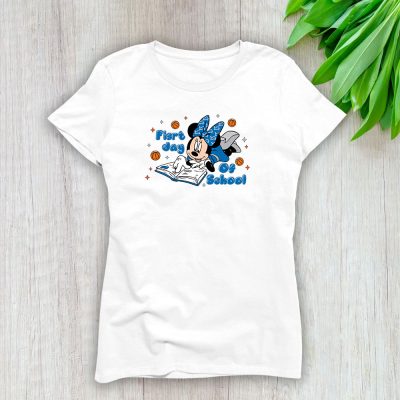 Detroit Lions X Welcome Back To School Gift X Minnie Mouse Lady T-Shirt Women Tee LTL11155