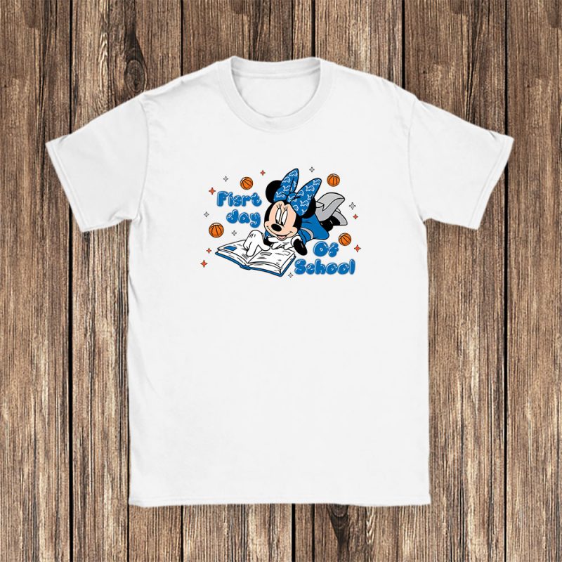 Detroit Lions X Welcome Back To School Gift X Minnie Mouse Unisex T-Shirt Cotton Tee TAT11155